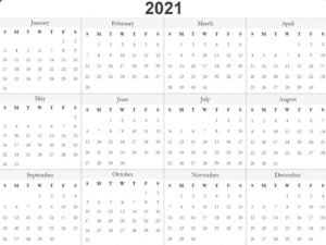 Free 2021 Printable Monthly Calendar With Holidays Word Pdf