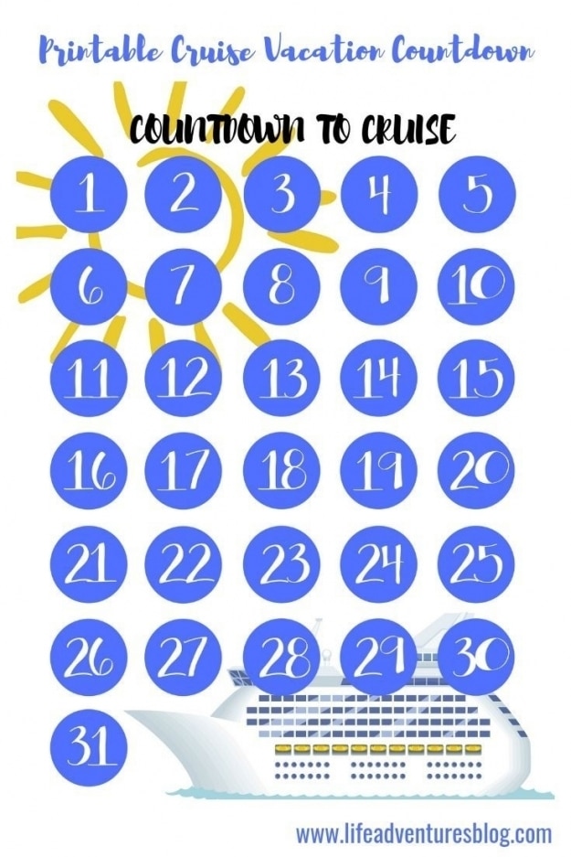 Holiday Countdown Calendar Printable