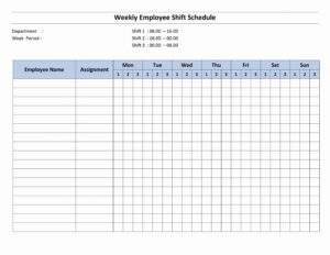 Free Monthly Work Schedule Template | Weekly Employee 8 Hour