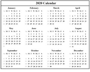 Free Printable Australia Calendar 2020 In Pdf, Excel &amp; Word