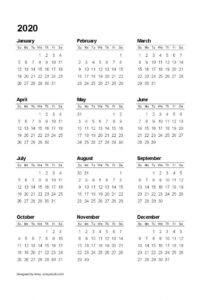 Free Printable Calendars And Planners 2019 2020 2021 2020
