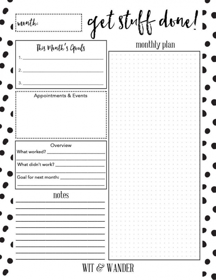 Month At A Glance Free Printable Month At A Glance Free Printable