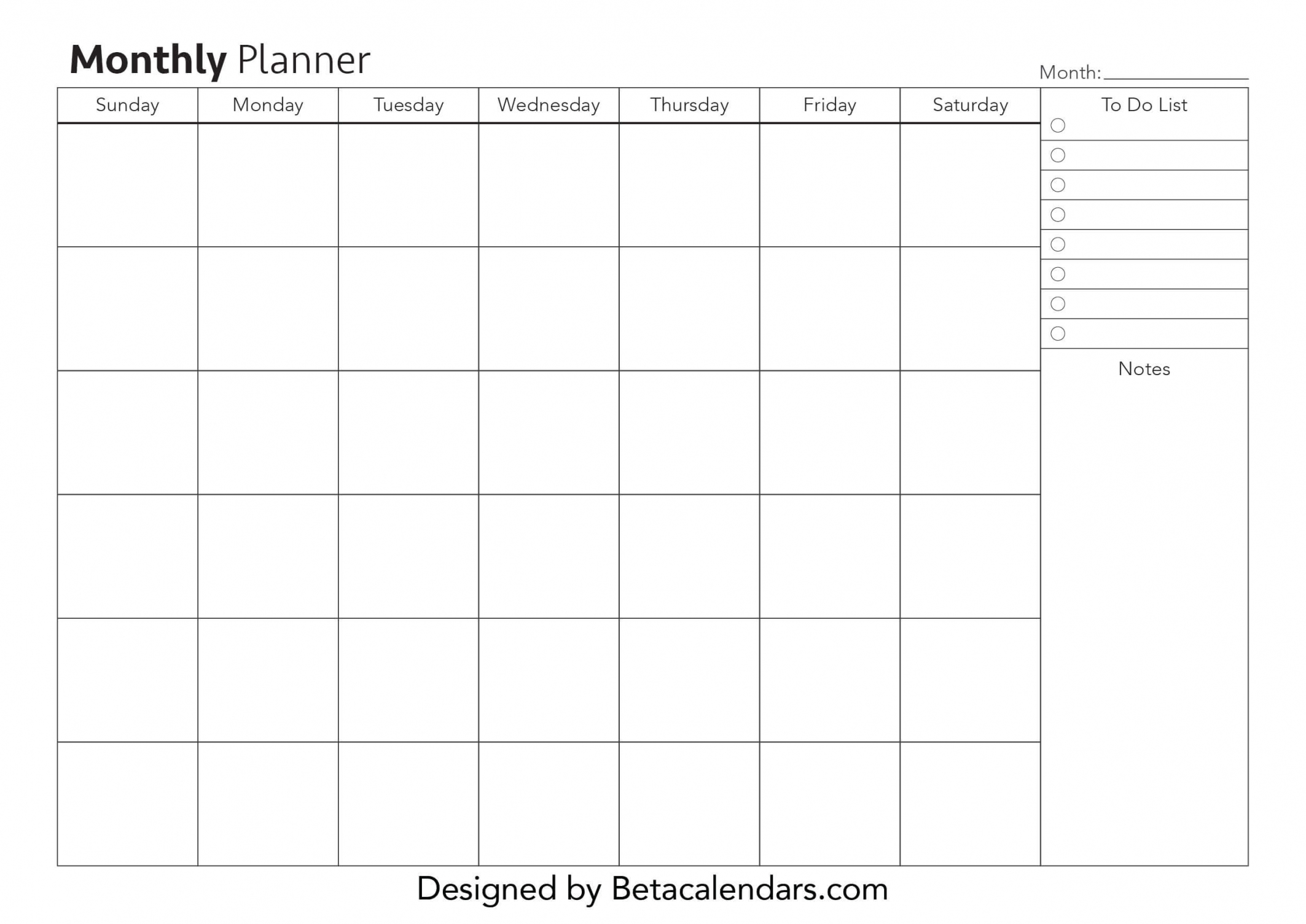 Month At A Glance Free Printable Month At A Glance Free Printable
