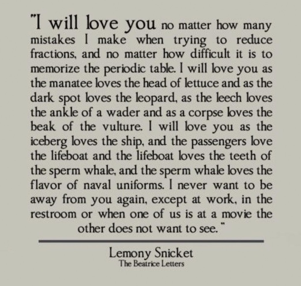 Lemony Snicket - The Beatrice Letters | Yeah | Me Quotes