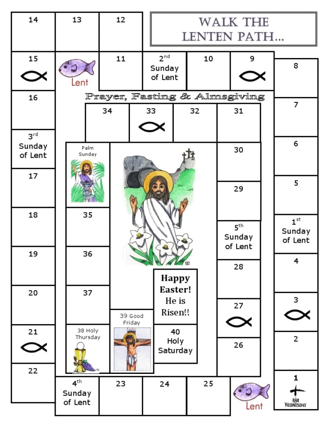 Lent Calendar Clipart