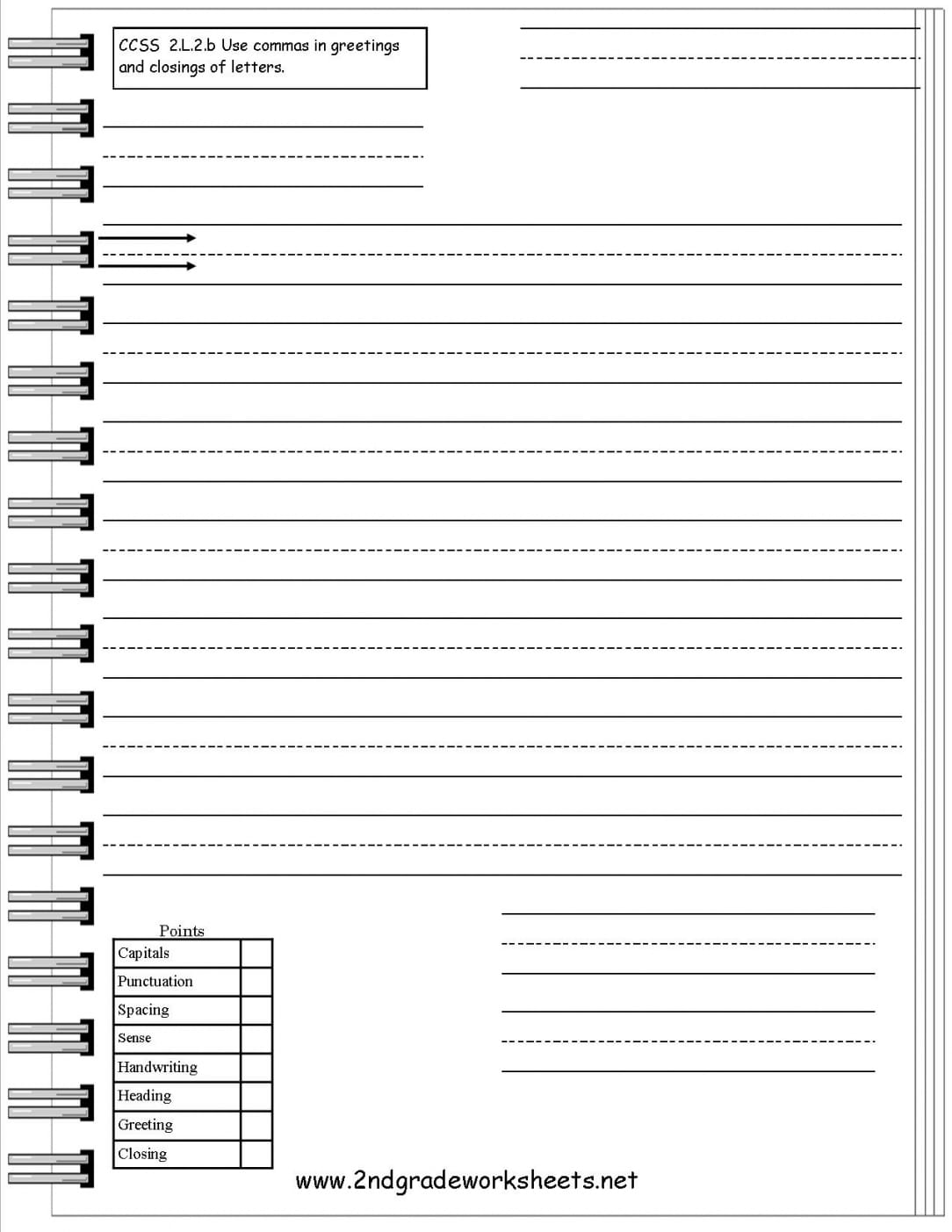 Letters And Parts Of A Letter Worksheet