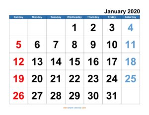 Monthly Calendar 2020 | Free Download, Editable And Printable