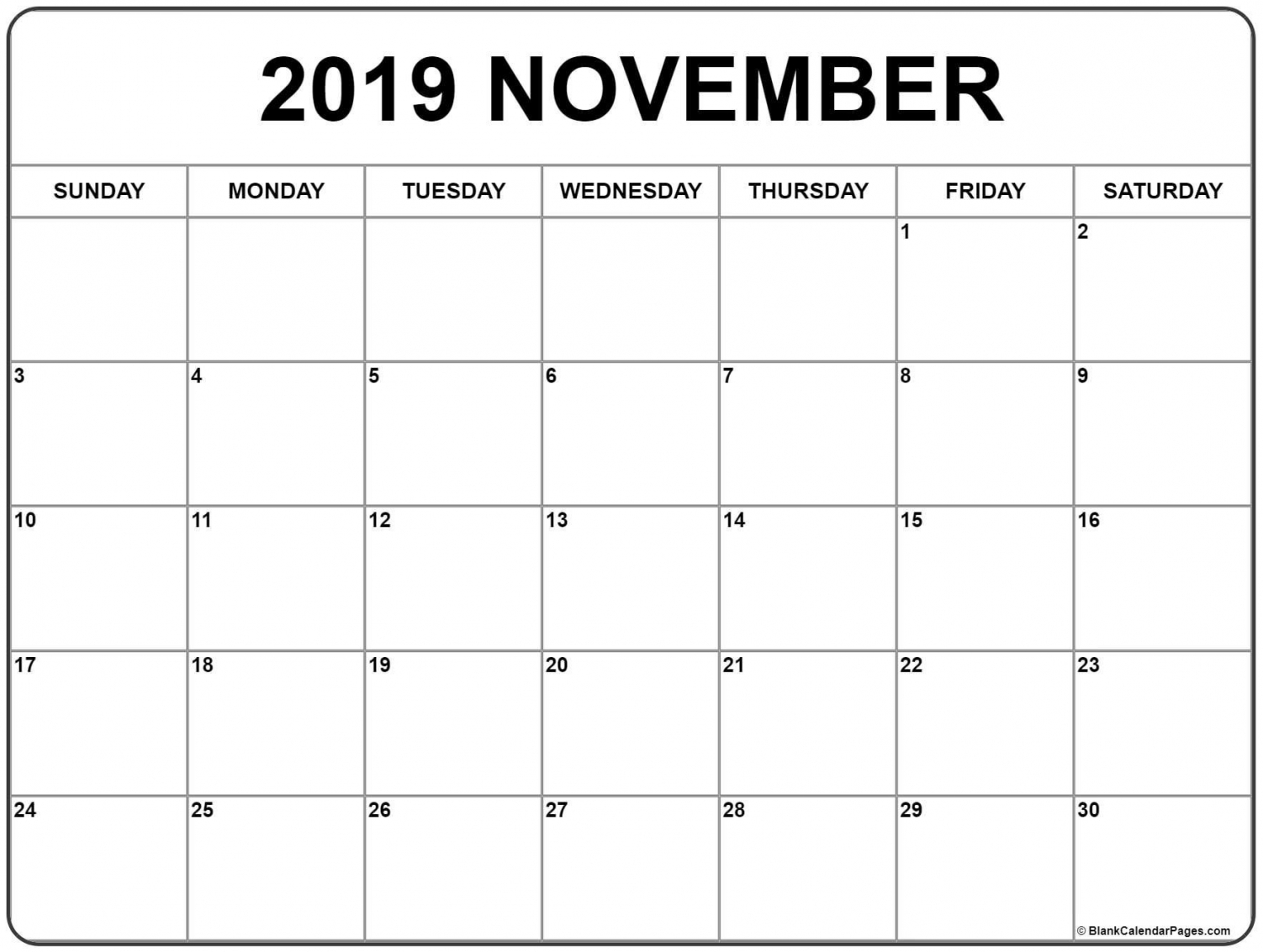 2020 Calendar November Printable 2020 Calendar November Printable