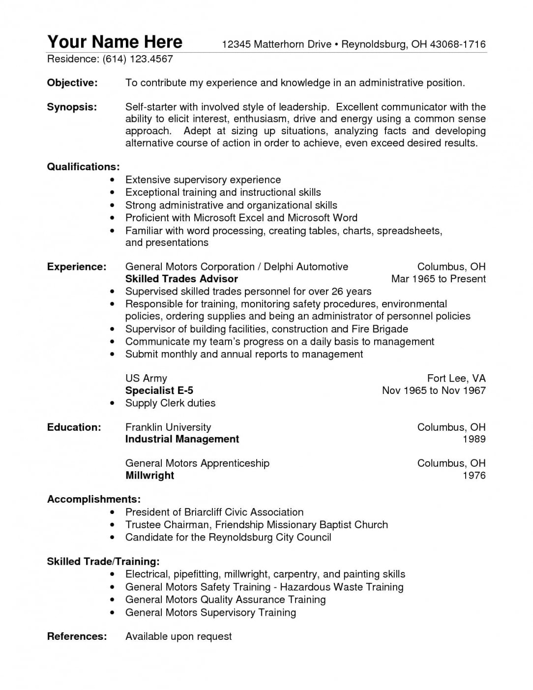 Resume Examples Warehouse Worker