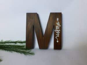 Pinjanel Griffin On Wood Signs | Wood Initials, Wood