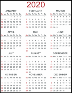 Printable Template Calendar