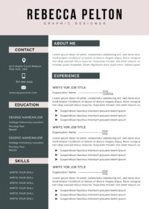 Professional Resume Template | Modern Cv Template For Word
