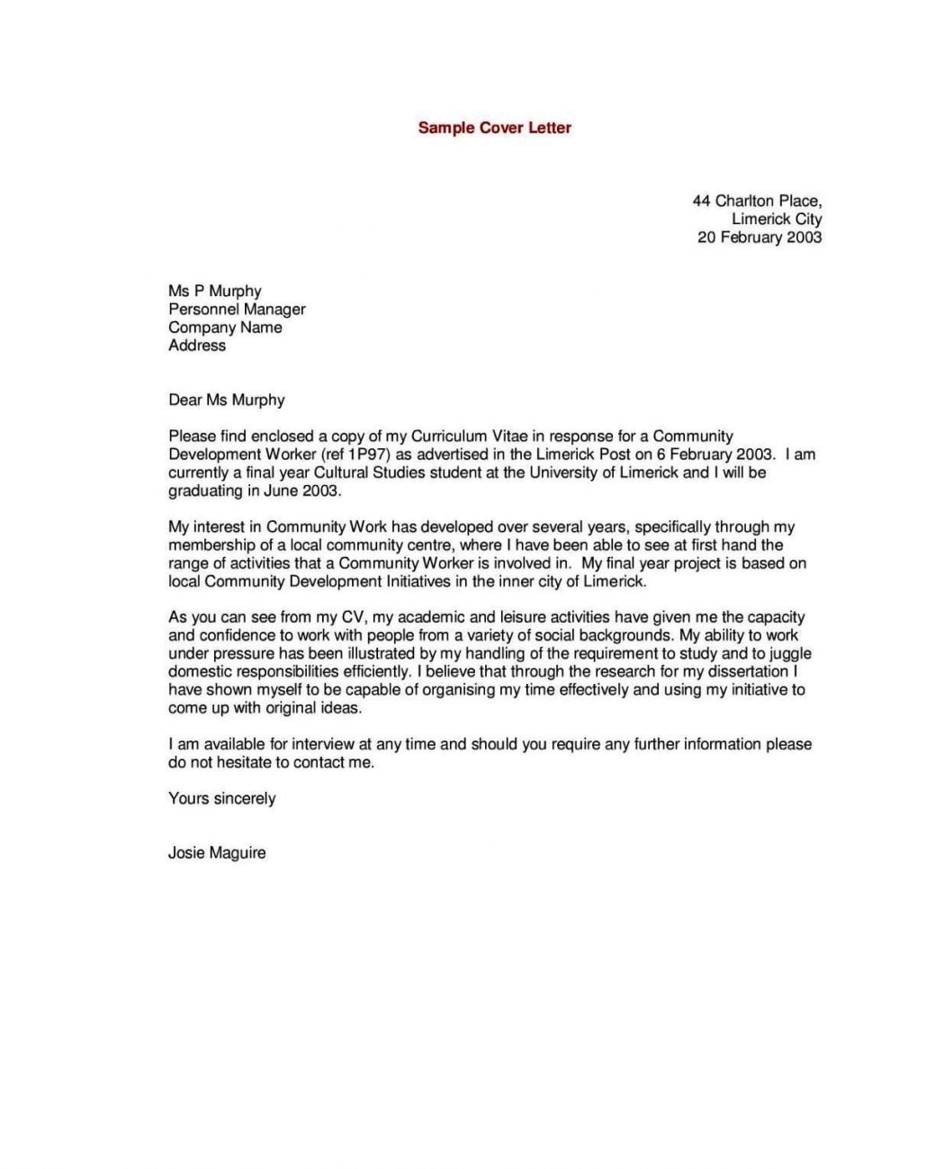 Cover Page For Resume Examples