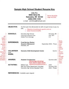 Resume Examples For High School Students | High School