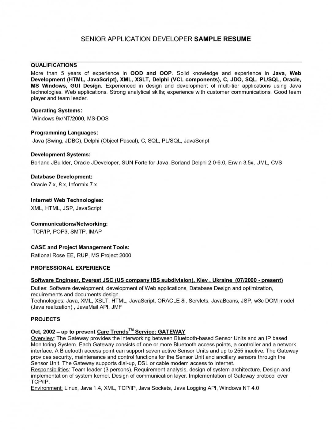Resume Abilities Examples
