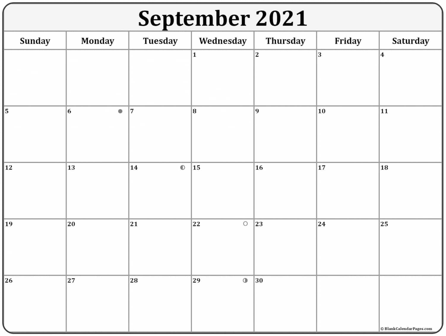 Moon Phases September 2021