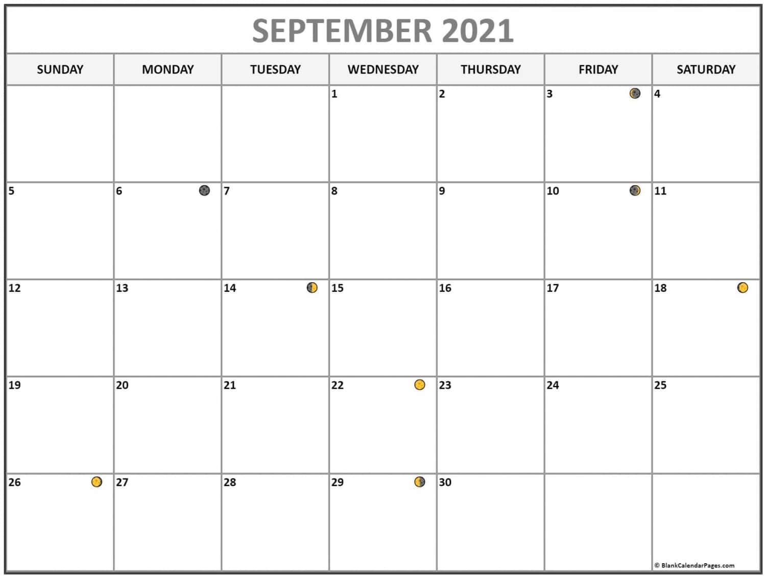 Moon Phases September 2021