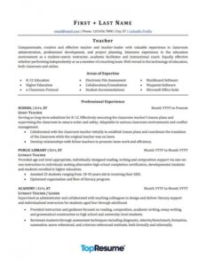 Teacher Resume Sample | Professional Resume Examples | Topresume