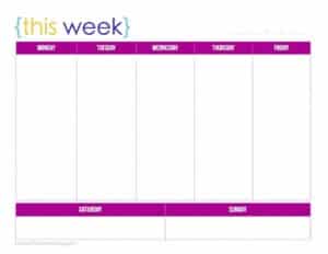 This Week}- Cute Free Weekly Planner Printable! To Put In My