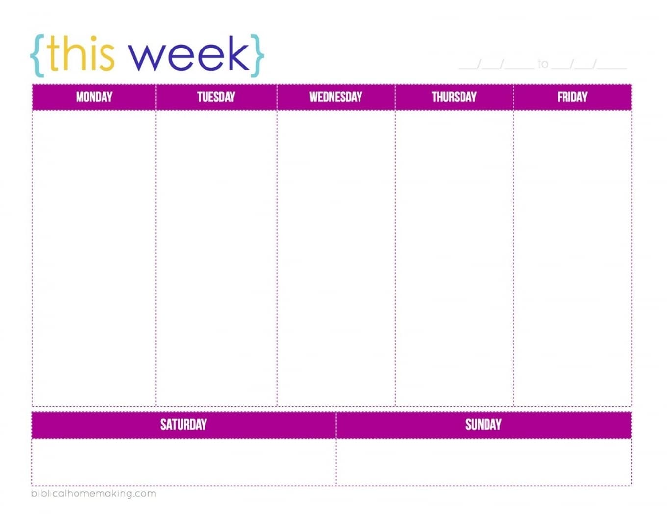 This Week}- Cute Free Weekly Planner Printable! To Put In My