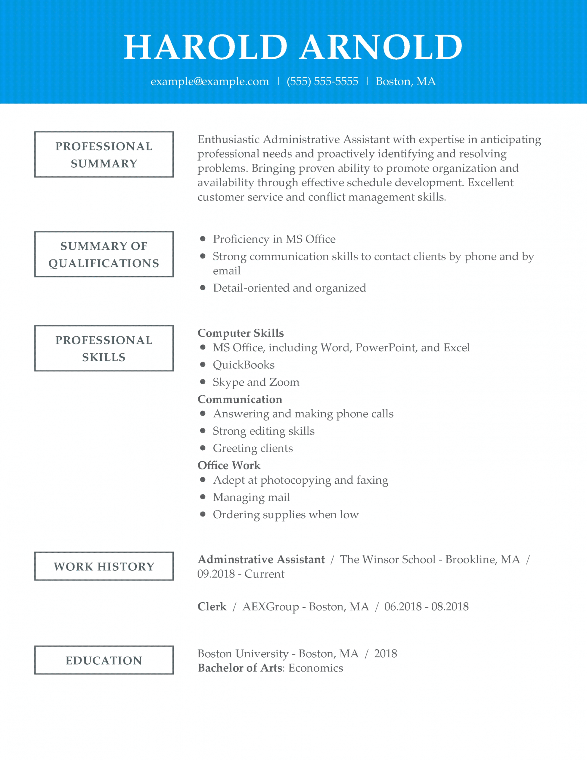 Unforgettable Administrative Assistant Resume Examples To