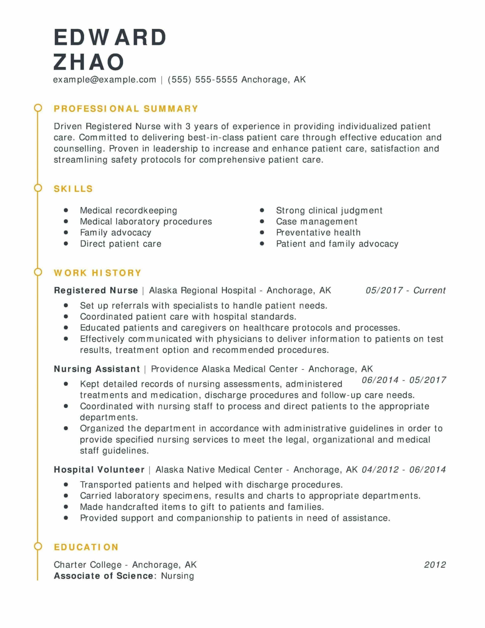 Unforgettable Registered Nurse Resume Examples To Stand Out
