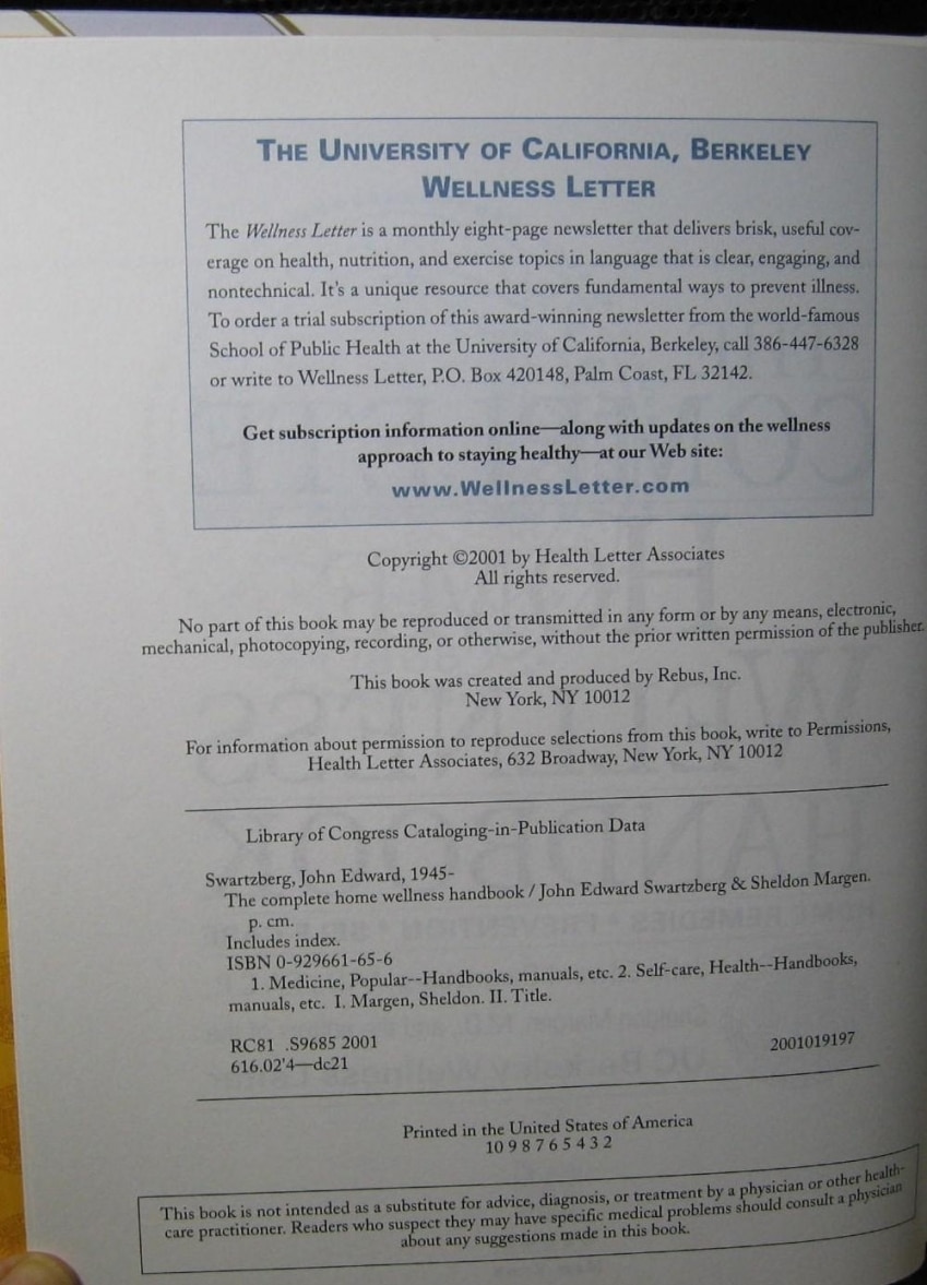 University Of California Berkeley Wellness Letter