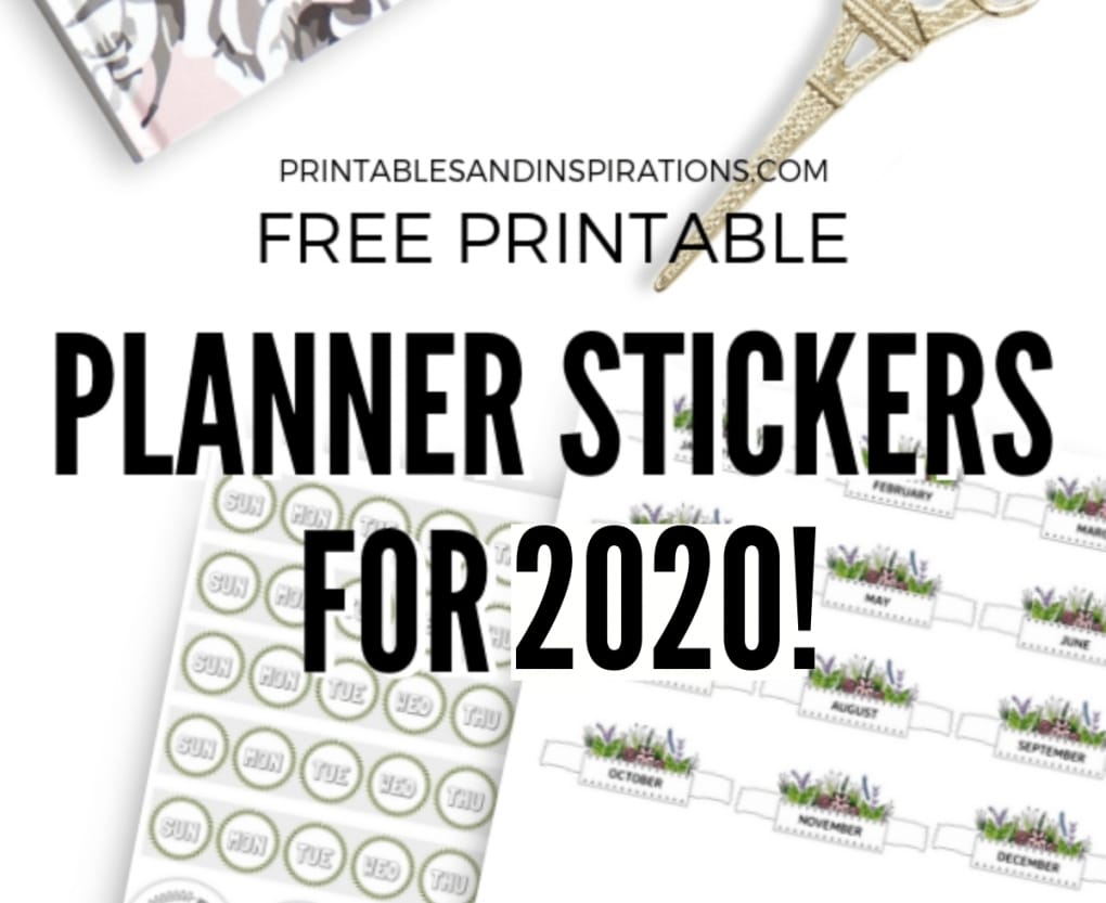 Free Printable Calendar Stickers