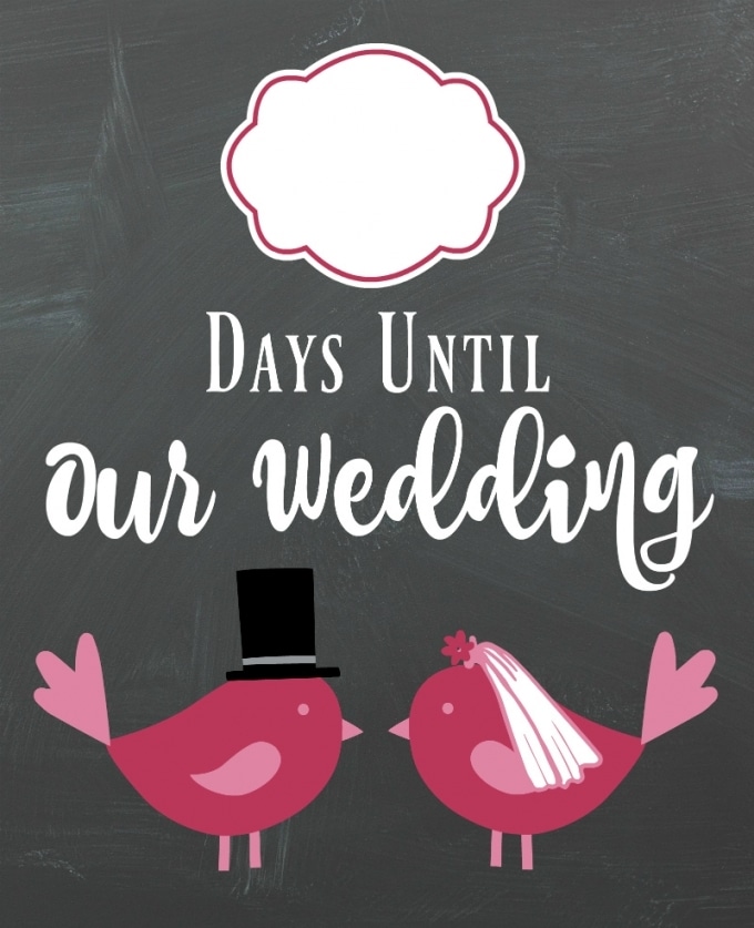 Wedding Countdown Printable