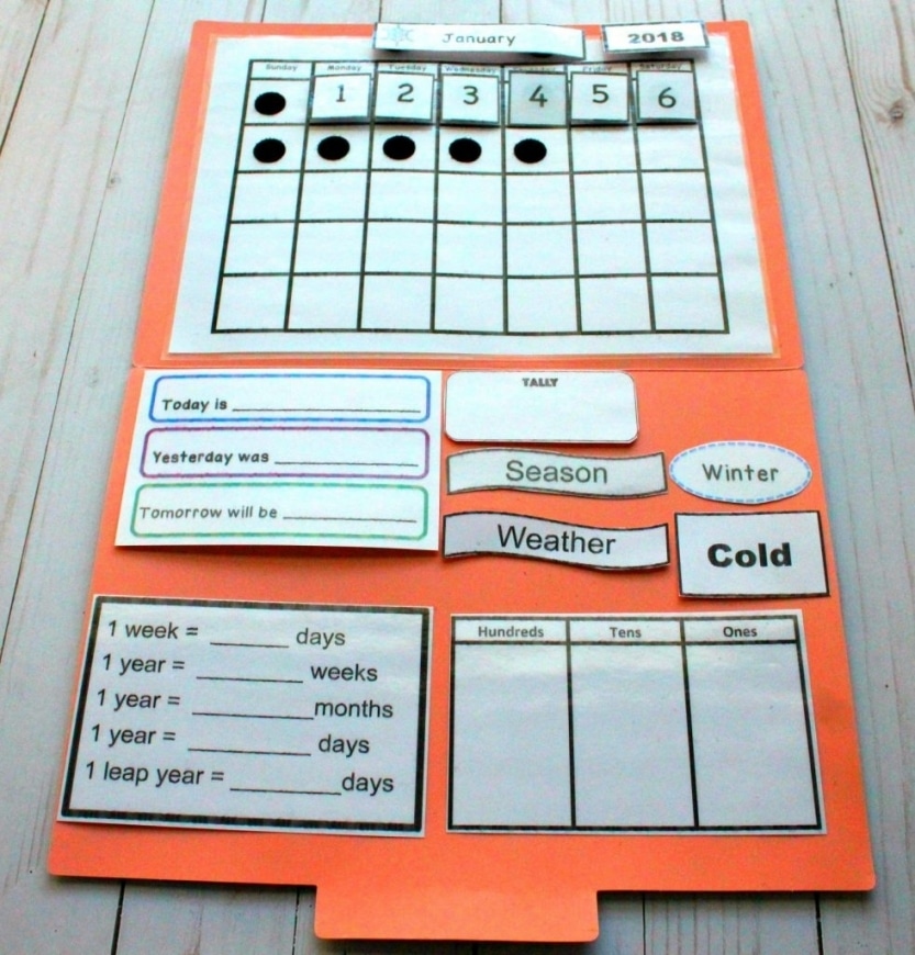Preschool Calendar Printables