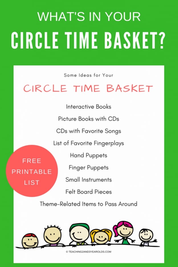 Free Circle Time Printable | Circle Time Songs, Toddler