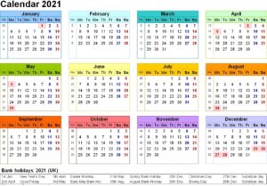 Free Printable 2021 Calendar Template 12 Months | Calendar
