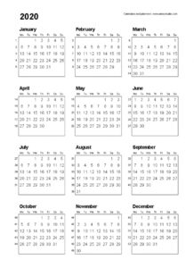 Free Printable Calendars And Planners 2020, 2021, 2022-5X7
