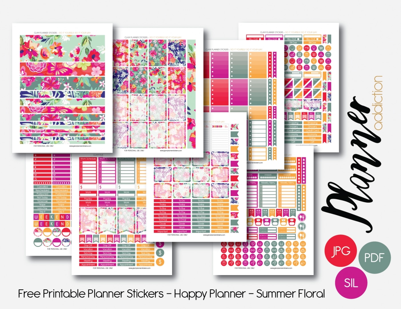 Free Printable Planner Stickers – Planner Addiction