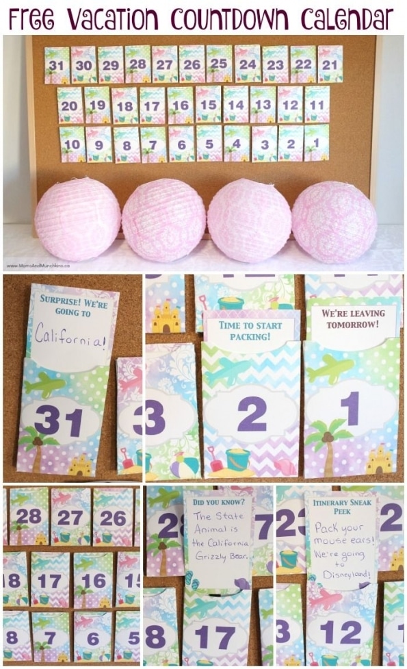 Printable Vacation Countdown Calendar