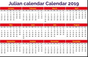 New 2019 Julian Date Calendar Printable | Printable Monthly