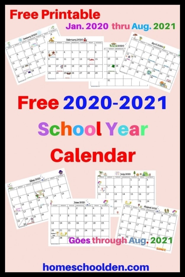 Free Preschool Calendar Printables 2021