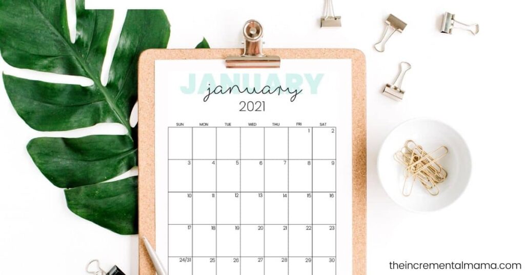 Cute 2021 Printable Calendar (12 Free Printables)